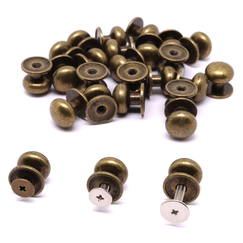 Mini Drawer Pulls, Metal Round Mini Knobs Handles Diameter 0.47inch for Jewel...