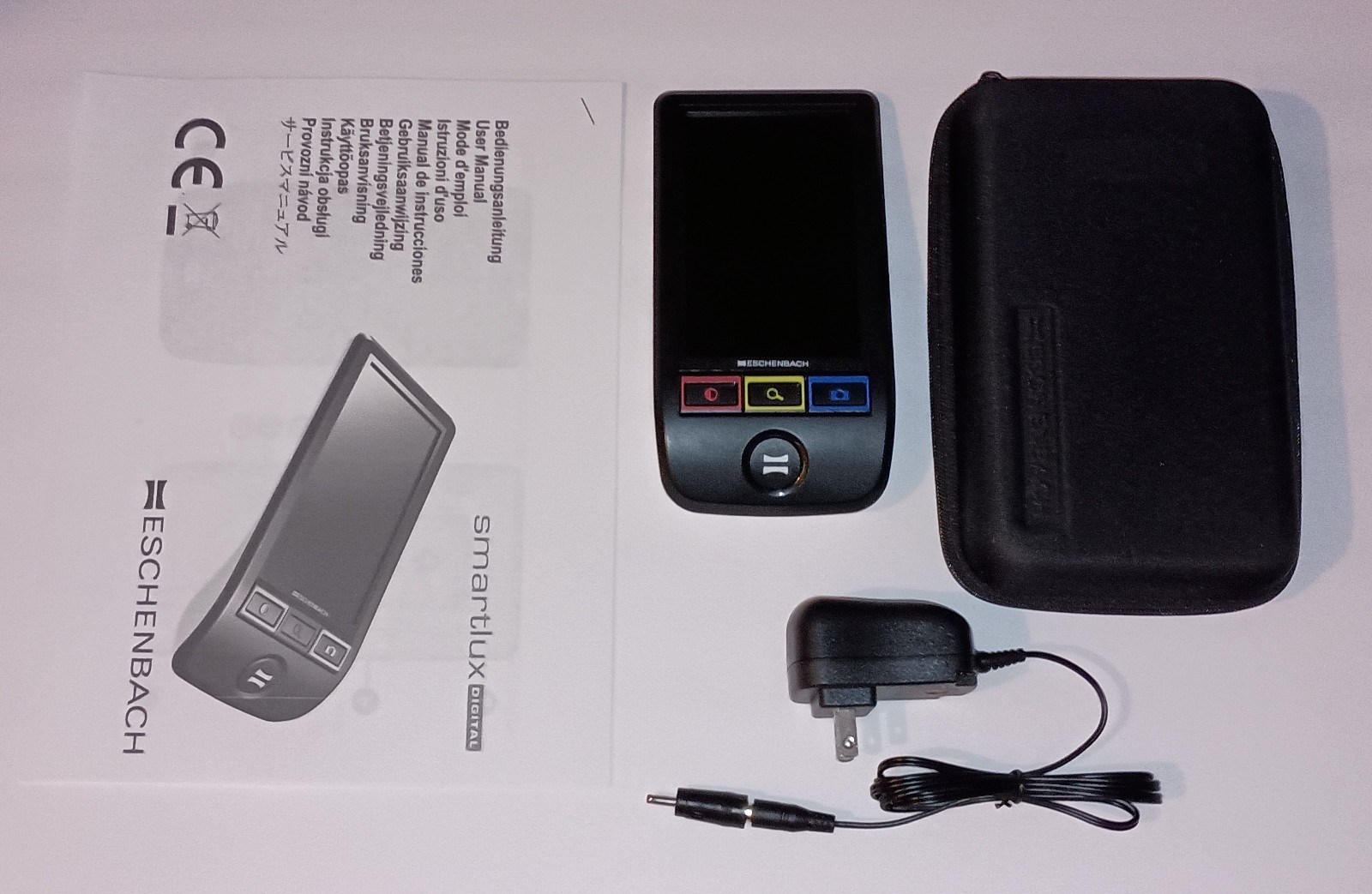 ESCHENBACH SmartLux Digital Portable Magnifier Handheld HD Video w/Case #16501