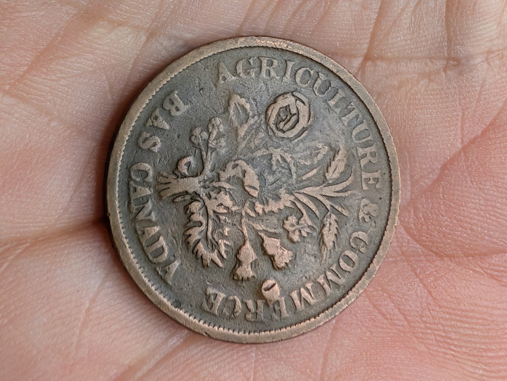LC-5A3 Bas Lower Canada Belleville Issue Un Sou Token