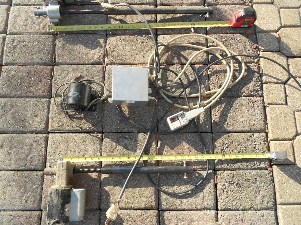 2 linear actuators, controller, wired remote, and bed vibrator from electric bed