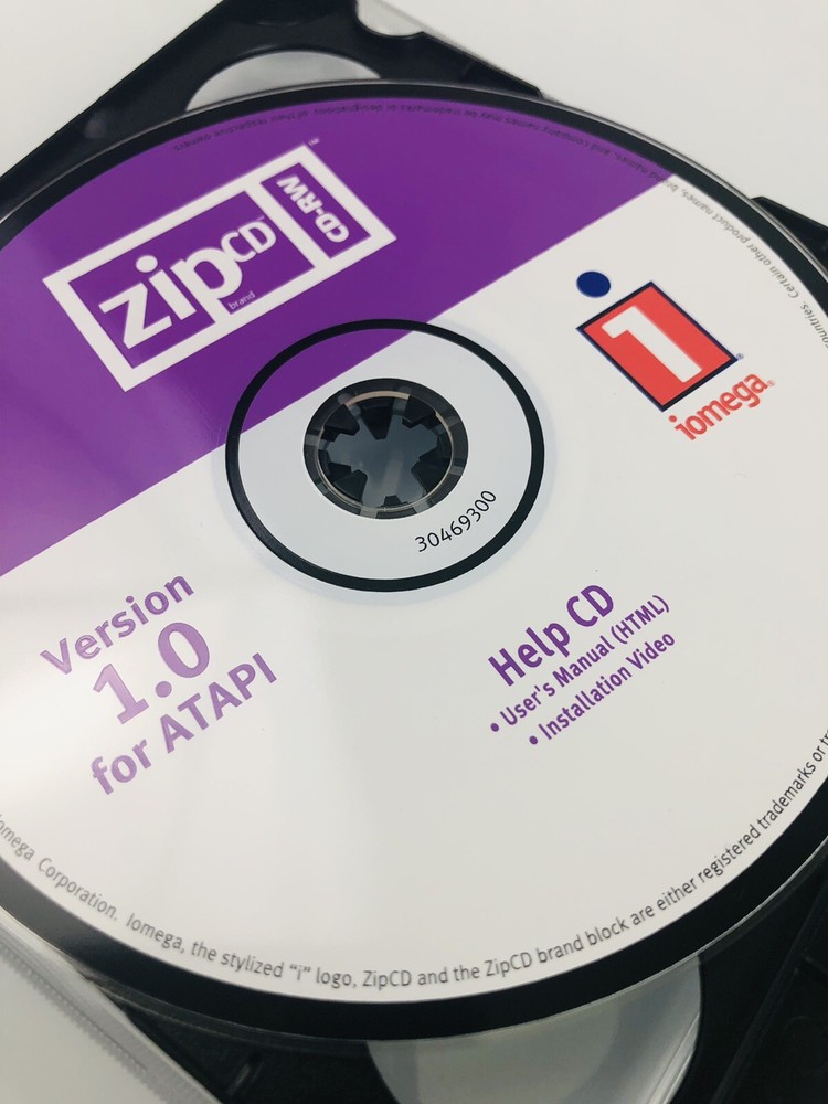 Iomega Solutions CD ZipCD CD-RW Version 1.0 ATAPI HELP User Manual Quick Start