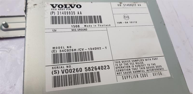 2015 VOLVO XC60 SPEAKER AMPLIFIER 31409935AA