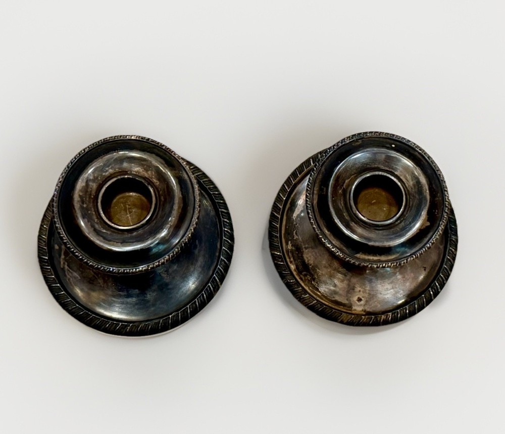 Vintage Benedict Proctor Silver Plated Candlesticks BP 2465 Candle Holders 1940s