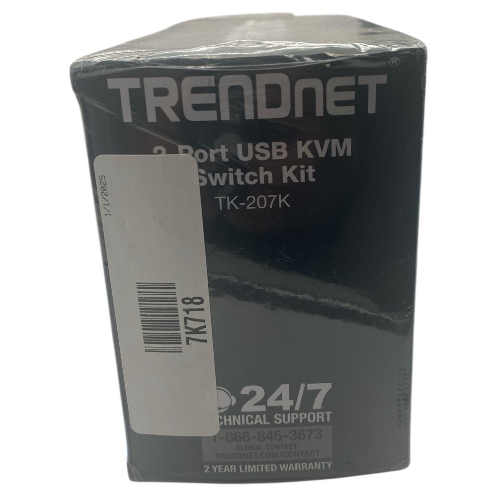 Trendnet TK-207K 2-port USB KVM Switch Kit with Audio *New & Sealed DAMAGED BOX