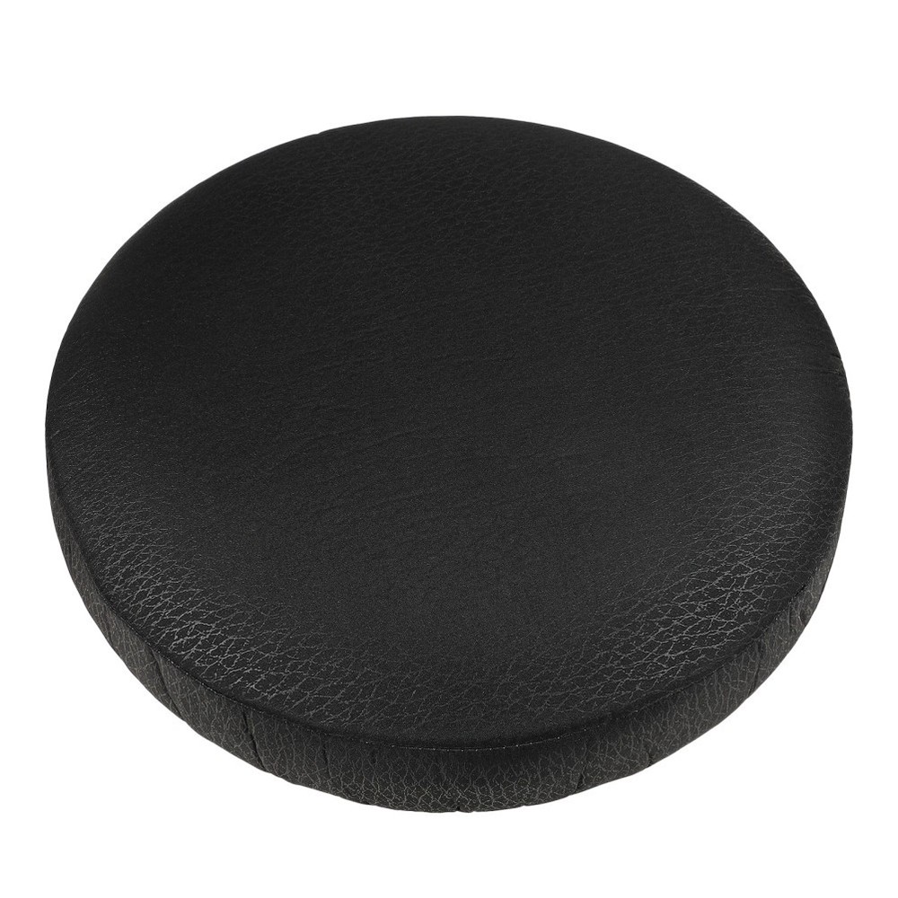Practical Black Round Chair Cover Elastic Sponge Padding Stool Cushion Protector