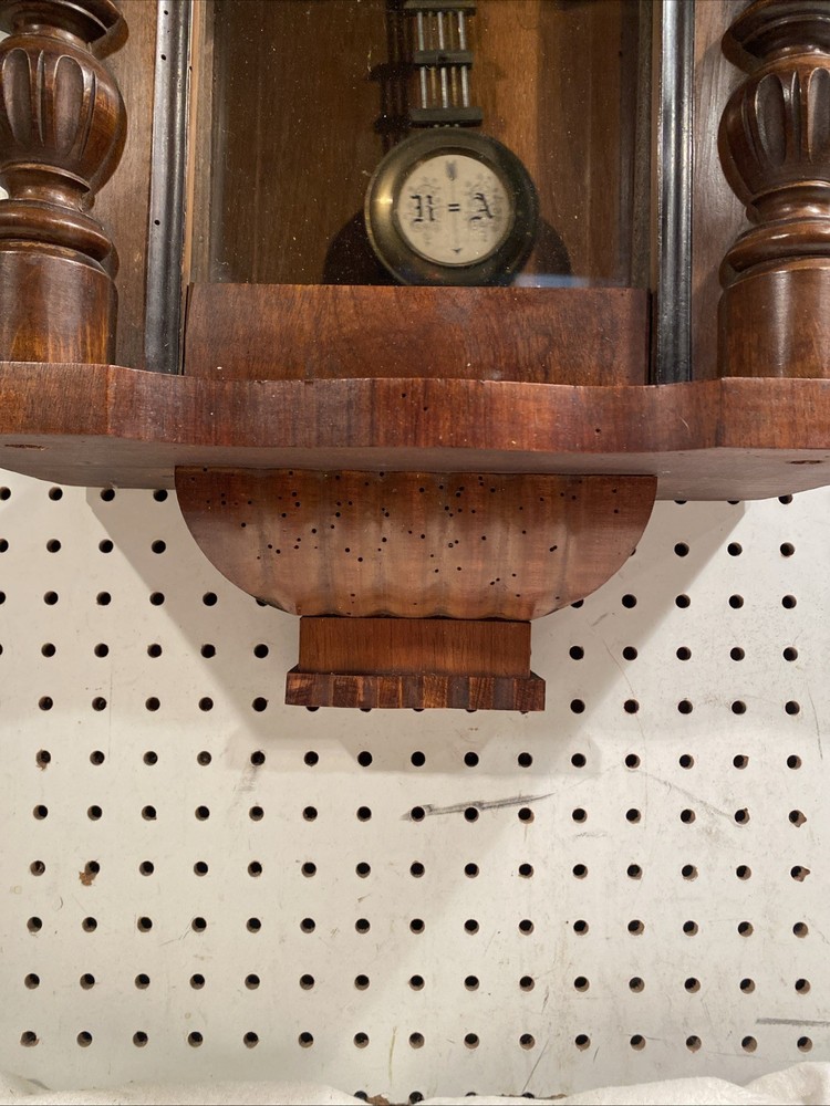 Antique Junghans German Large Solid Wood Wall Clock