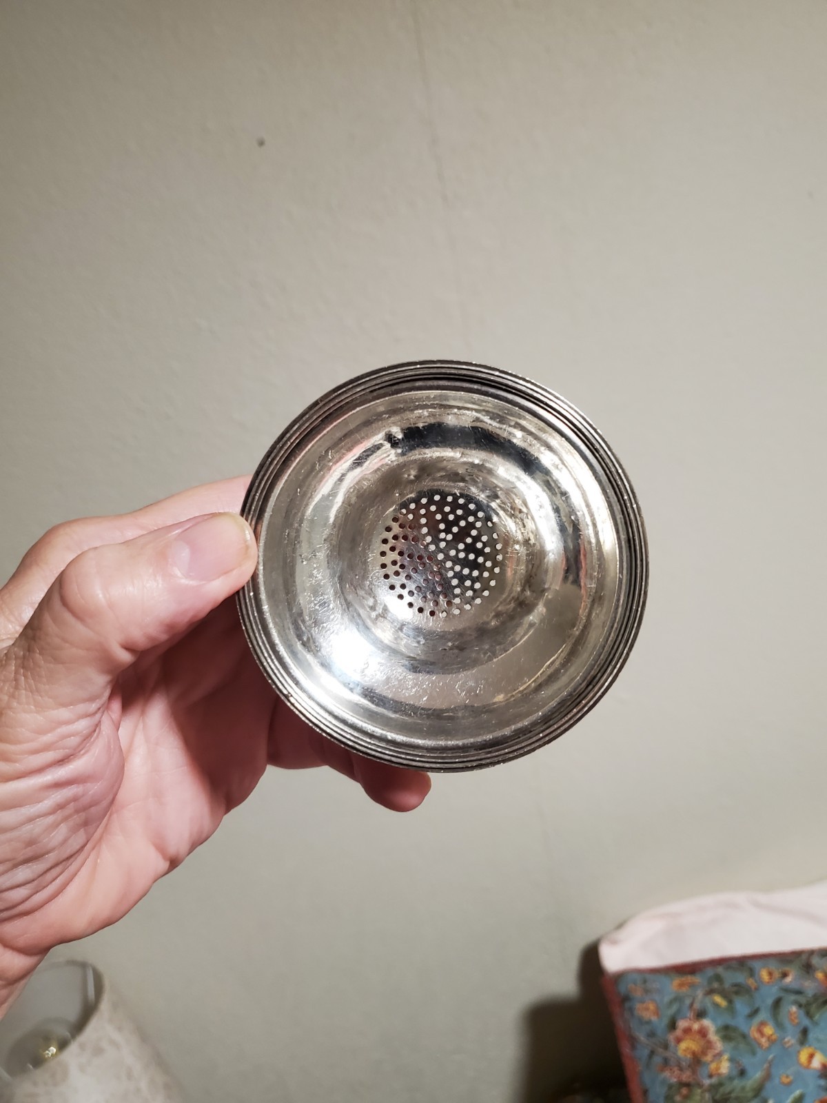 Antique Georgian Sterling Silver Wine Funnel Strainer London Hallmarked 49 Grams