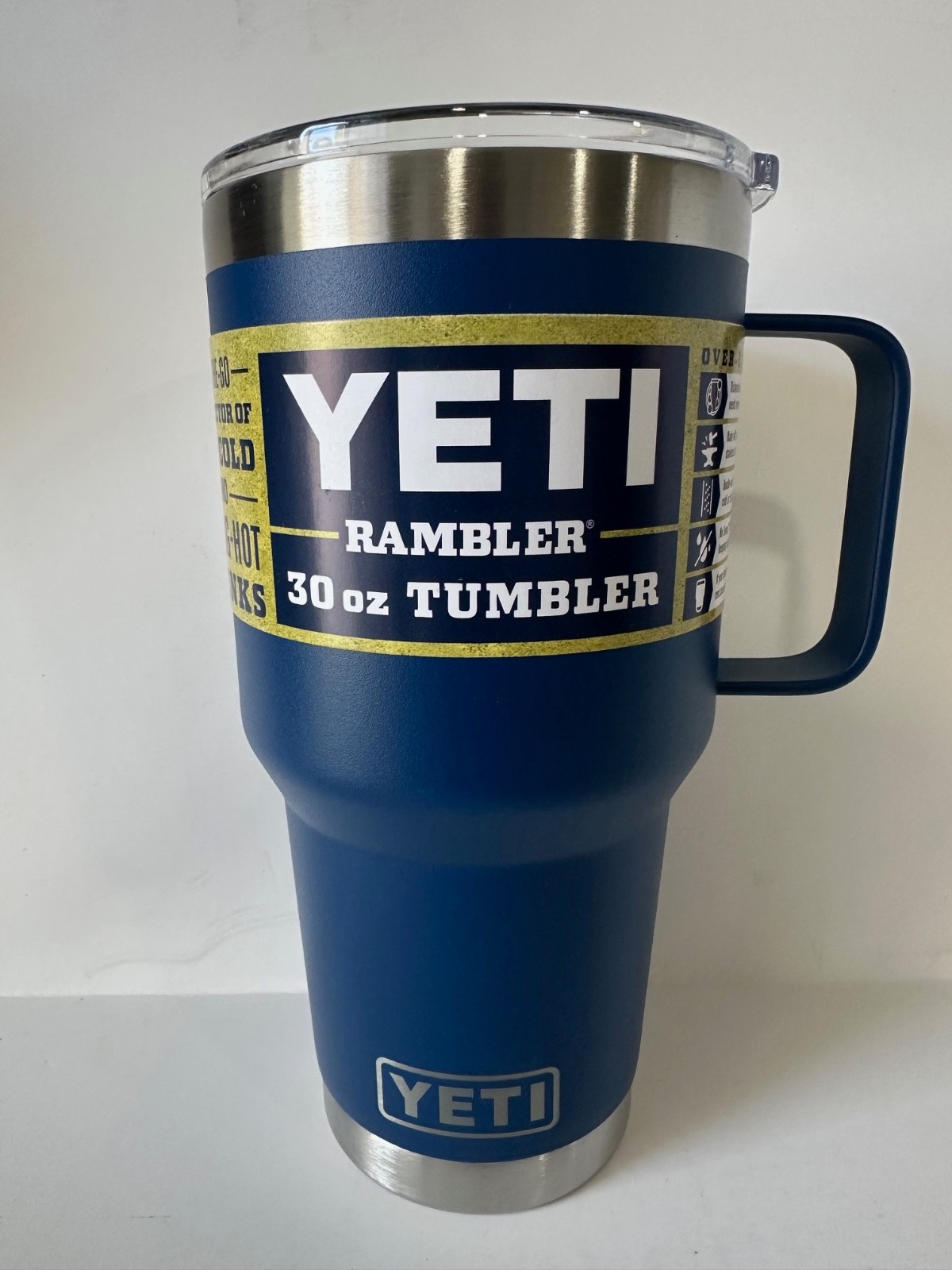 YETI 30 oz w/ Handle Rambler Travel Coffee Mug Cup Stainless Steel Tumbler -NEW