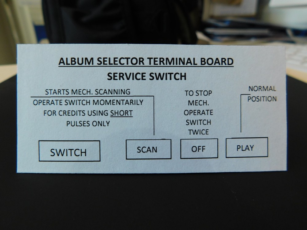 Service SW Decal Seeburg LPC1