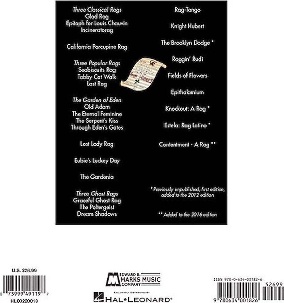 William Bolcom - Complete Rags for Piano - Revised Edition
