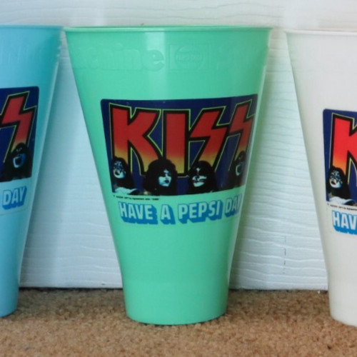 KISS GREEN PEPSI SCREAM MACHINE CUP AUCOIN 1977