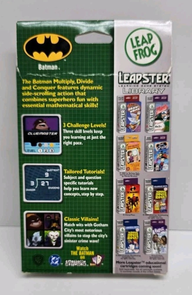 Leapfrog Leapster Batman Multiply Divide & Conquer Game New