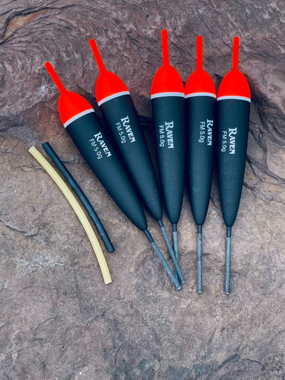 Raven Premium Balsa FM 5 Gram Floats, 5 Pack with Tubing