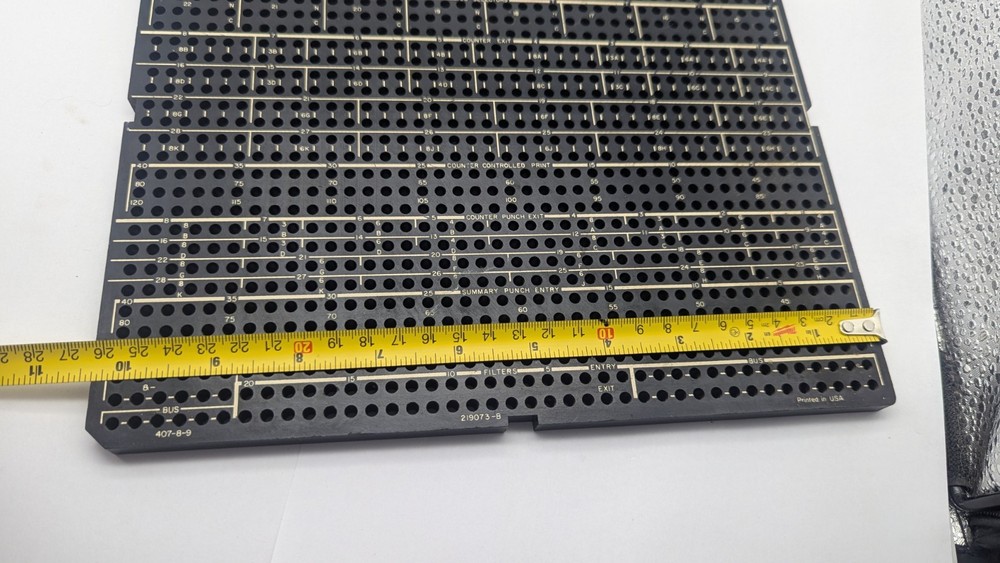 Vintage IBM 407-8-9 ACCOUNTING MACHINE Plugboard Control Panel FOR DISPLAY