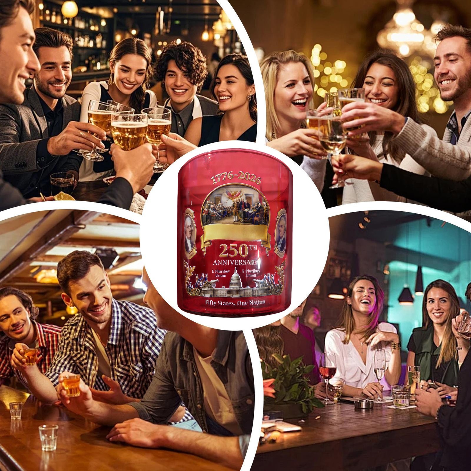 America 250th Anniversary “We The People” Heritage Whiskey Glass