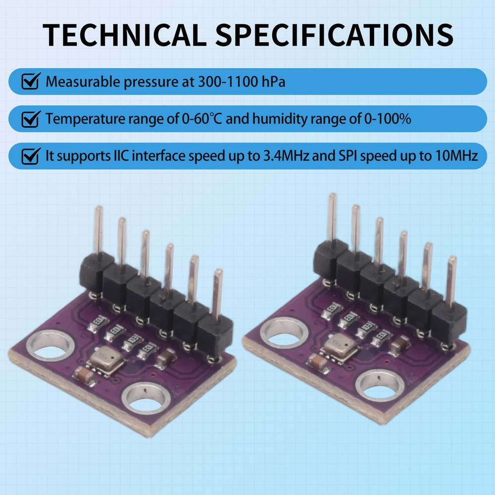 2PCS BME280 3.3V Sensor Module Atmospheric Pressure Temperature Humidity4369
