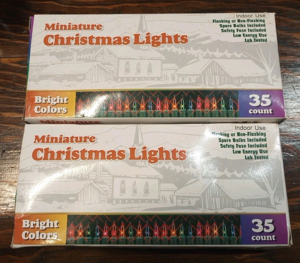 4 Pack Bright Multicolor Mini Christmas Lights 210 Total Lights