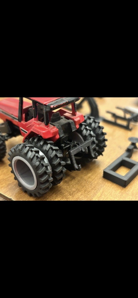 Custom 3d Printed 1/64 Quick Hitch With Implement Adapter
