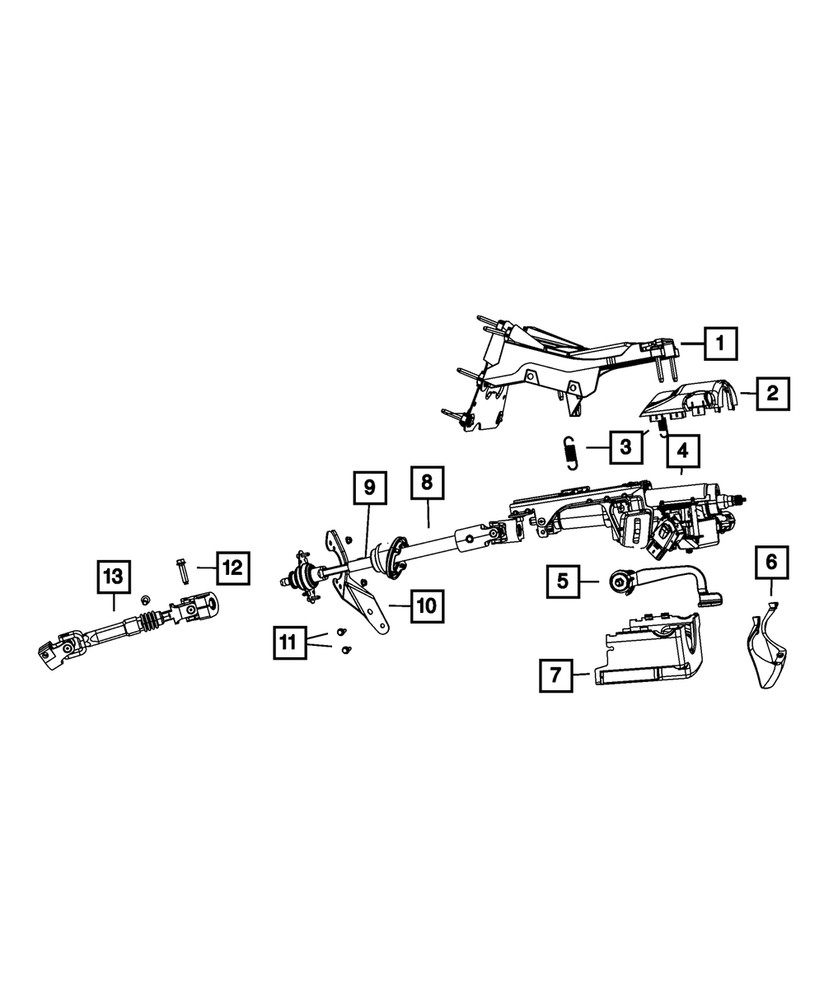 Genuine Mopar Steering Column 68004185AA