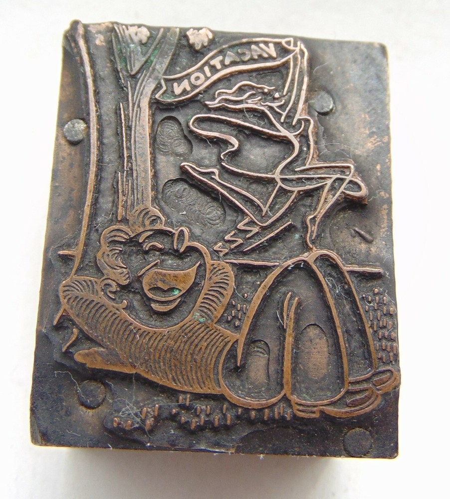 Printing Letterpress Printers Block Vacation Man Sleeping