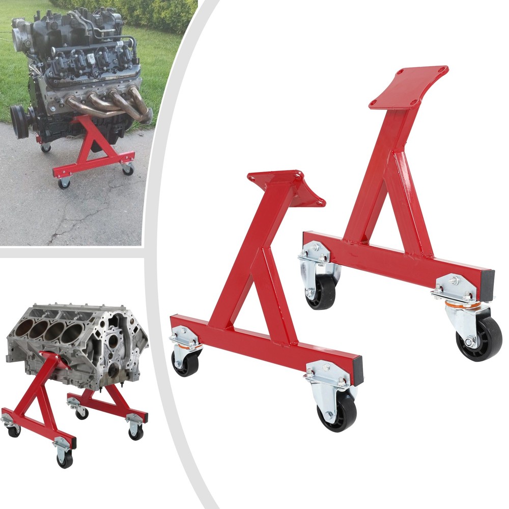 For Chevy LS1 LS2 LS3 LS6 Engine Storage Stand w/ Casters Red