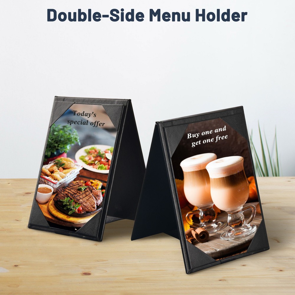 WeChef 30 Pack 4"x6" Double-Sided Menu A-Frame Holder Table Tent Restaurant Cafe