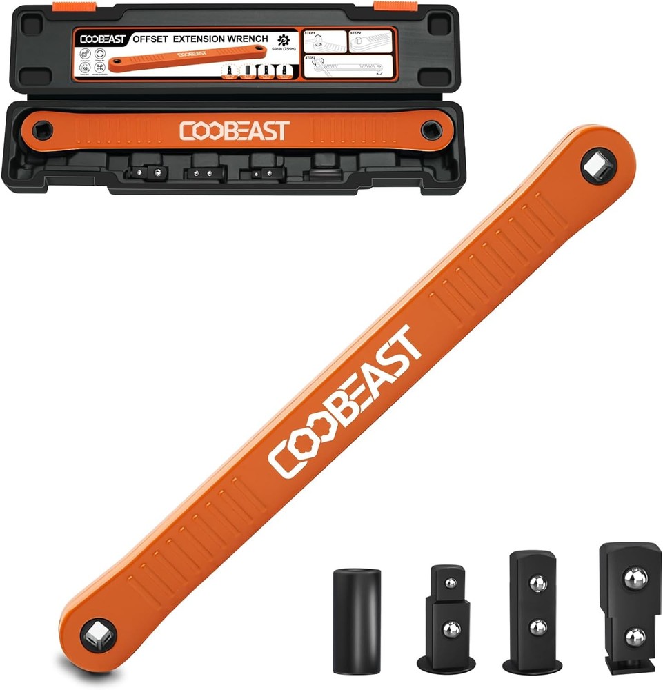 3/8 inch offset extension wrench Impact Ready Socket Wrench Extender Tool with V