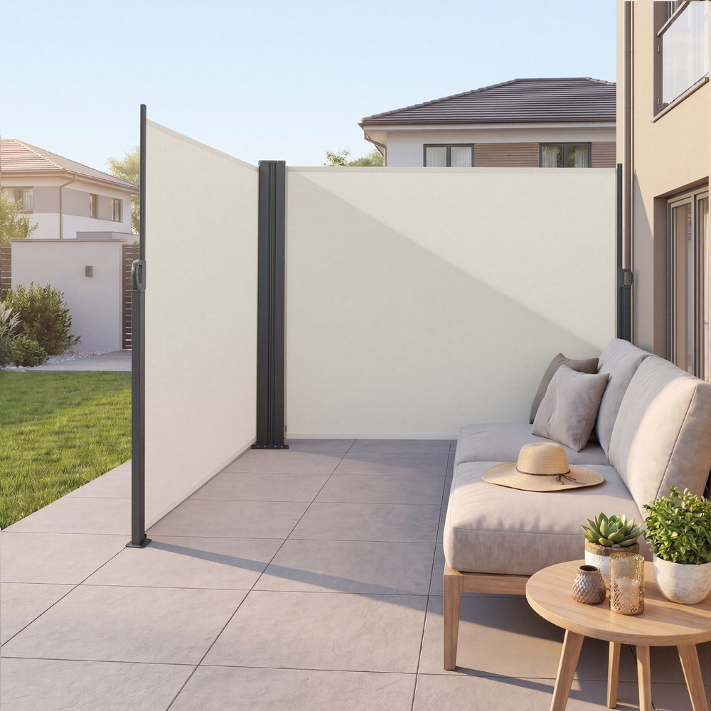 Retractable Side Awning, Beige