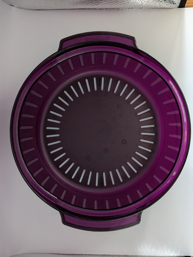 Tupperware Microwave Stack Cooker Steamer Purple 4 Piece Set