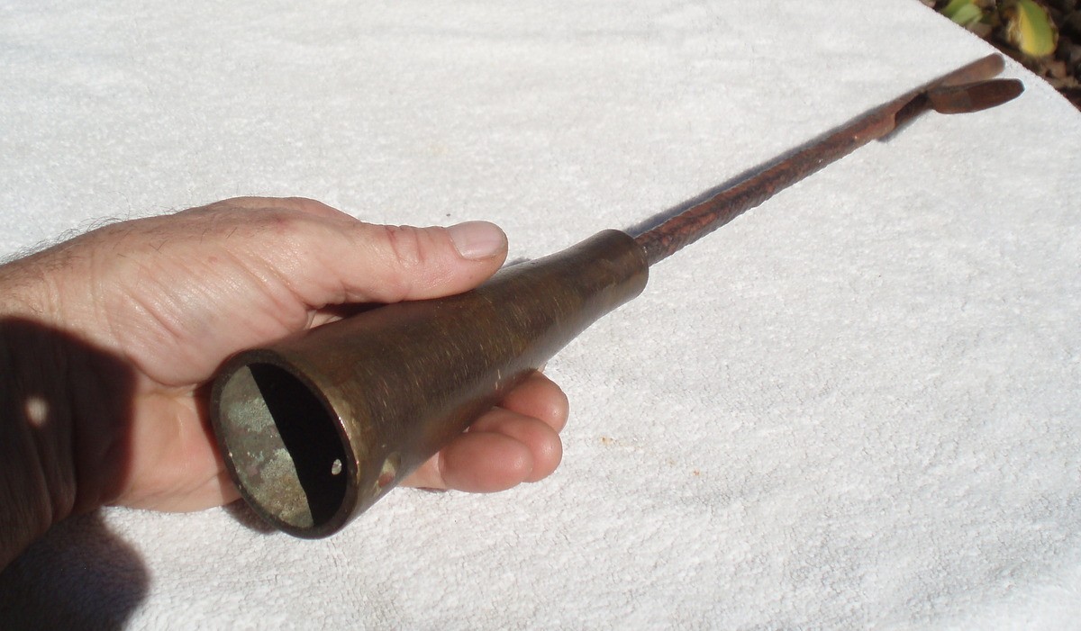 1700' ? BRONZE IRON EARLY HISTORIC PRIMITIVE ANTIQUE WHALING WHALE HARPOON SPEAR