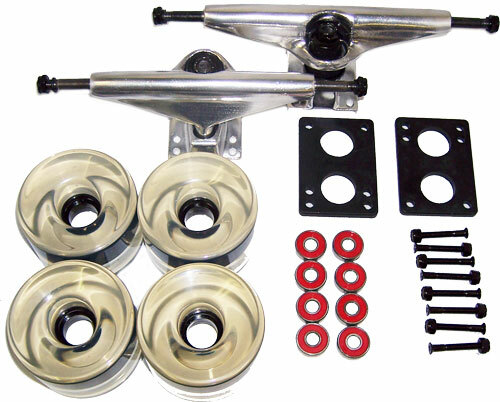 6.0 RADIUS LONGBOARD Skateboard TRUCKS 76mm WHEEL COMBO