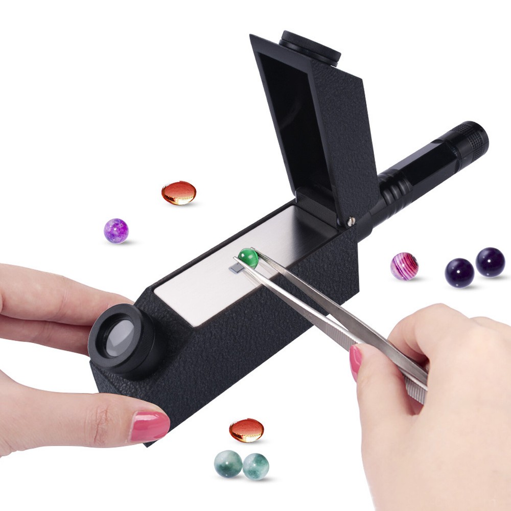 GemologicalGemstone Gem Refractometer Built-In Light 1.30-1.81RI for GIA testing