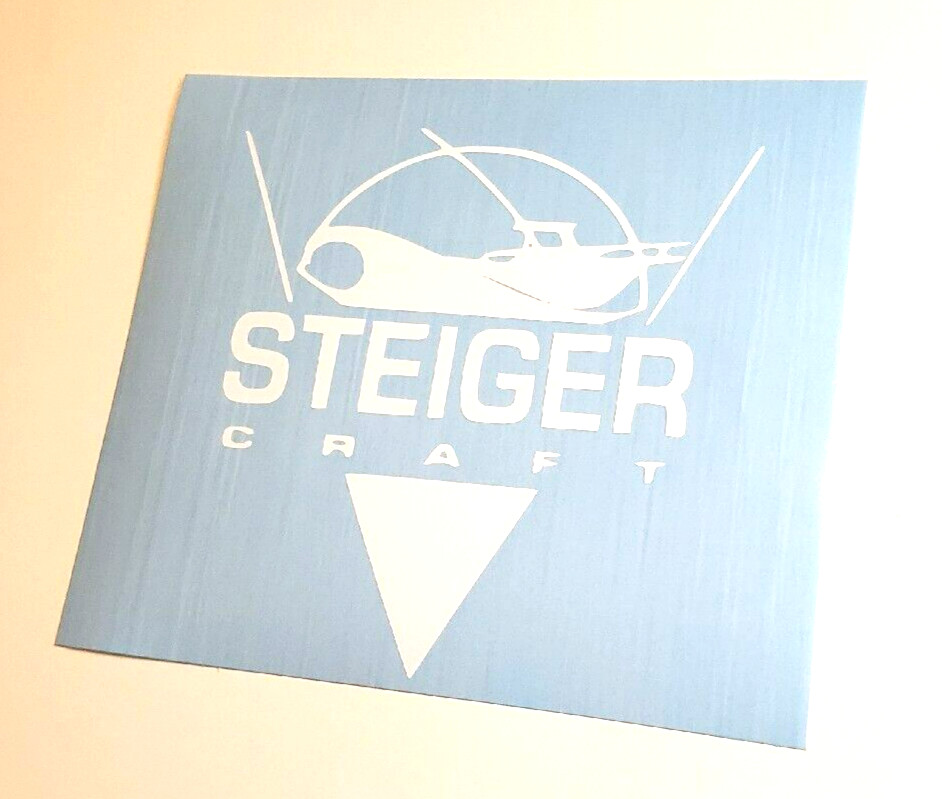 Steiger Craft Decal Sticker  7"  Gloss white Fast USA