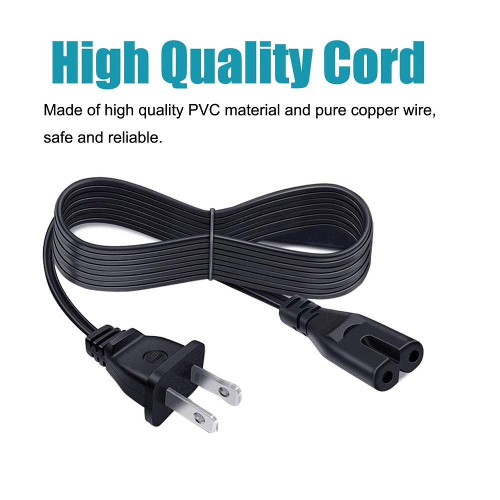 Power Cord for Echo Sub Powerful Subwoofer Replacement 8Ft 2 Prong Power...