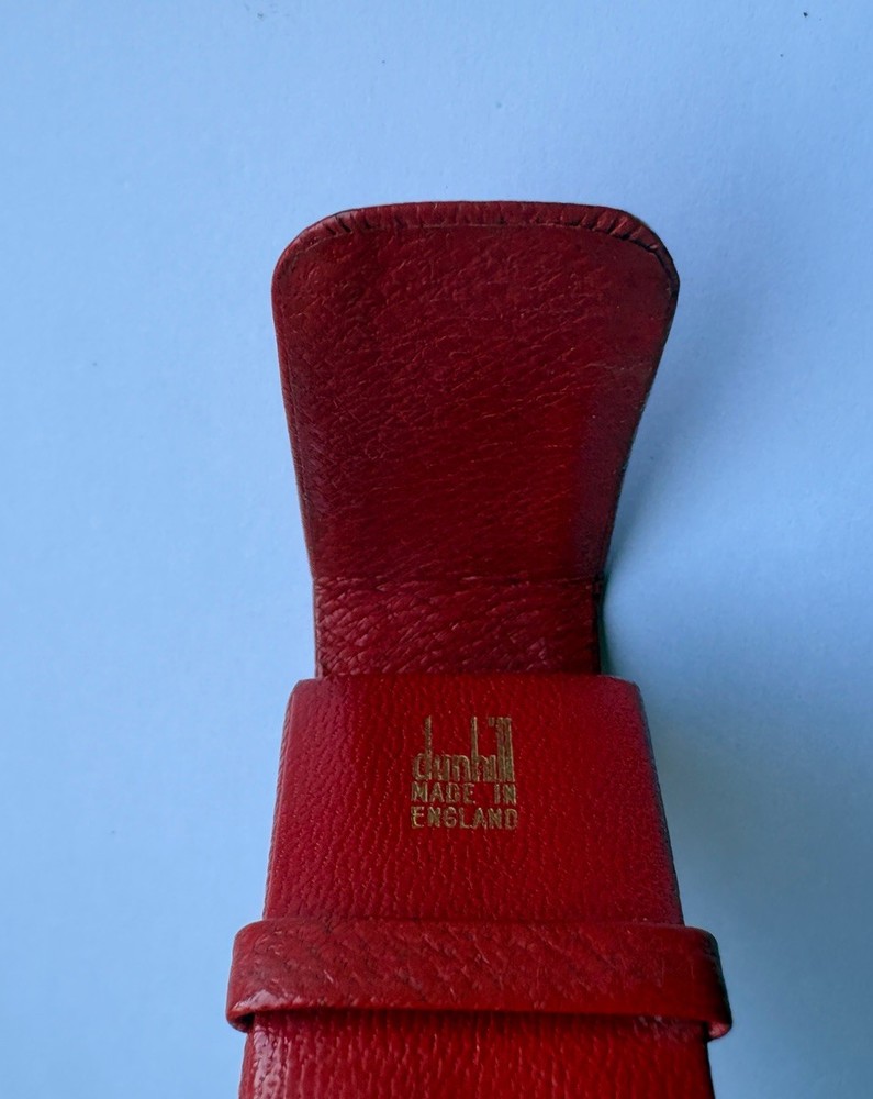 IMMACULATE & RARE Dunhill RED Leather Rollagas Pouch