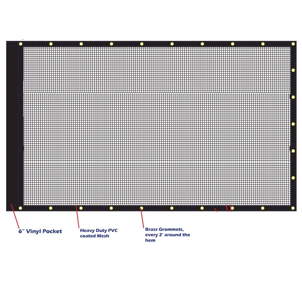 Xtarps-Premium Dump Truck Mesh Tarp, Fits Most Manual/Electric Dump Truck System