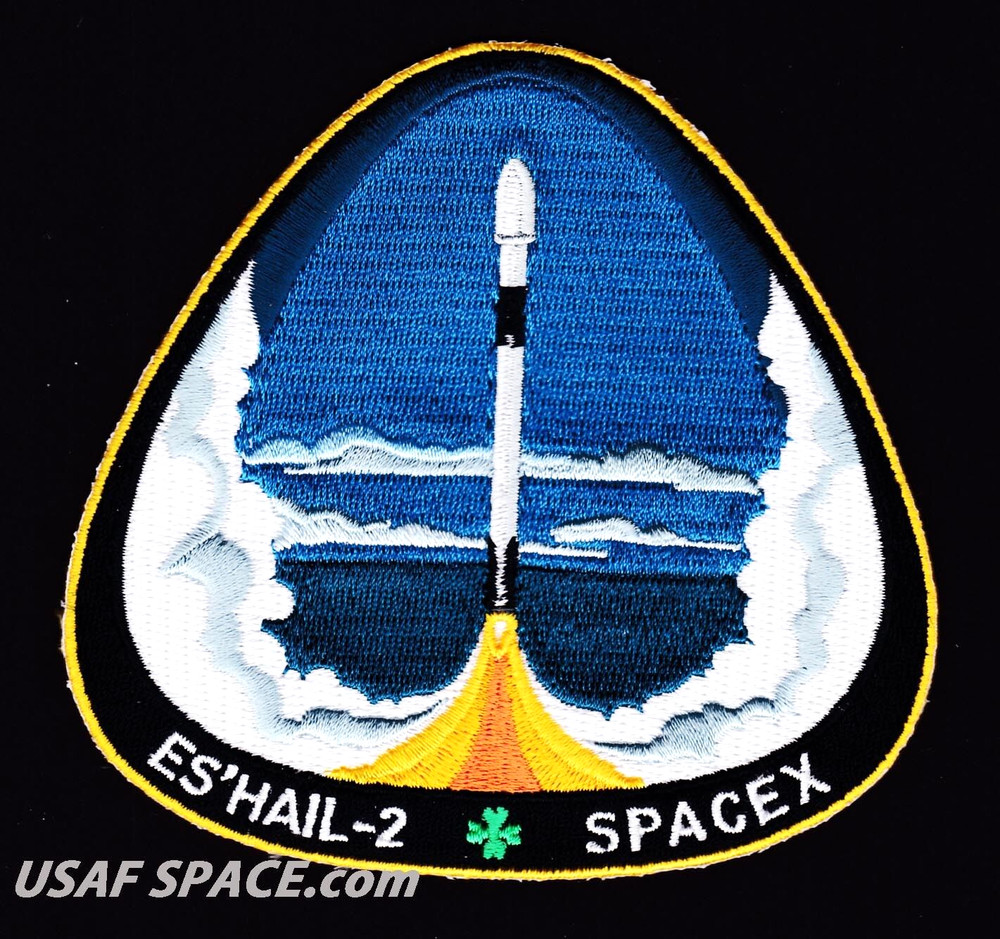 Authentic ES'HAIL -2 - SPACEX - FALCON 9 - KSC Launch SATELLITE Mission PATCH