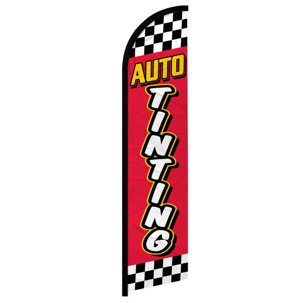 Auto Tinting Windless Swooper Flag Window Tinting BL/RD
