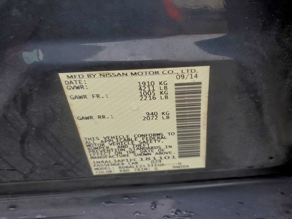 Fuse Box Engine Sedan Base Fits 15 ALTIMA 4927433