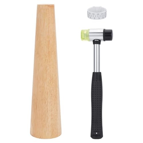 3Pcs Wood Bracelet Mandrel Tool, Bangle Shaper Sizer Measuring Tool Kits with