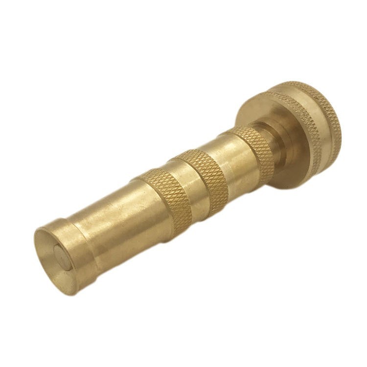 Solid Brass Garden Spray Nozzle 3/4" diameter Adjustable Twist Water Hose