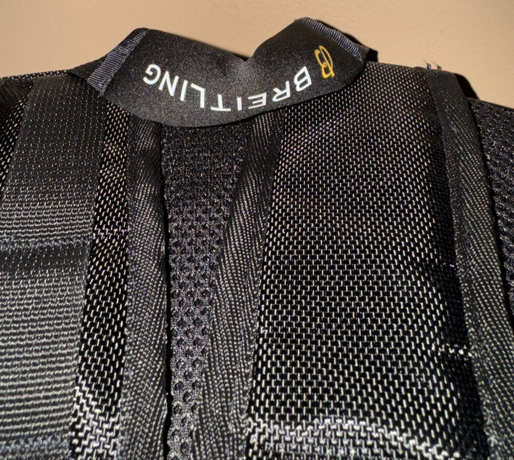 Breitling Black Embroidered Logo Rucksack Backpack w/dustbag