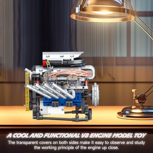 V8 Engine Building Set,Build Your Own Mini Engine That Works, Physical Science