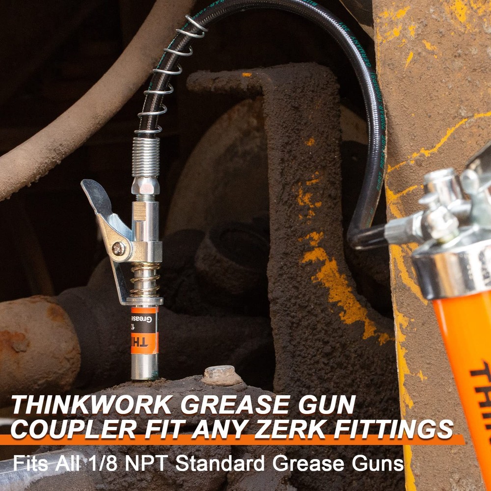 THINKWORK Grease Gun Coupler, 0.53" Tips, Coupler