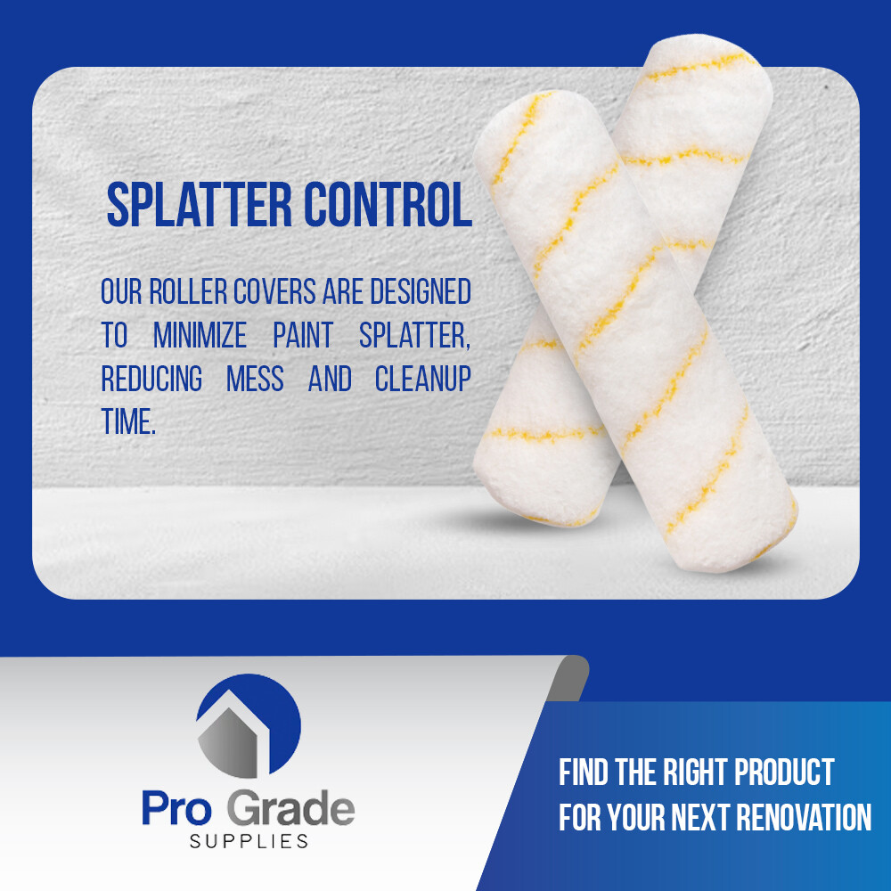 Pro Grade 9" Microfiber 1/2" Roller Cover Set Wall Painting Roller Naps