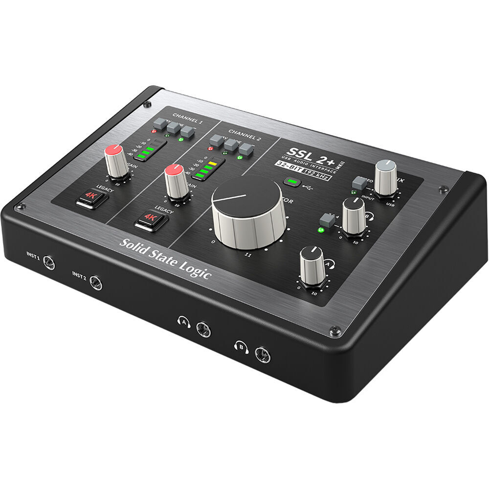 Solid State Logic SSL 2+ MKII - Audio Interface w/ Headphones, XLR & MIDI Cable