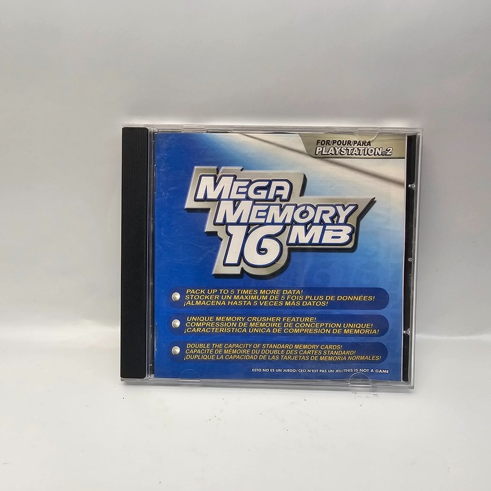 Mega Memory 16MB Memory Manager (Playstation 2, PS2) Case Manual & Disc
