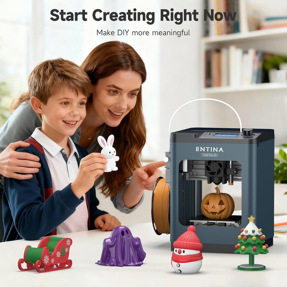 FDM 3D Printer Auto Leveling Large Volume with 4x250g PLA Filament Kit