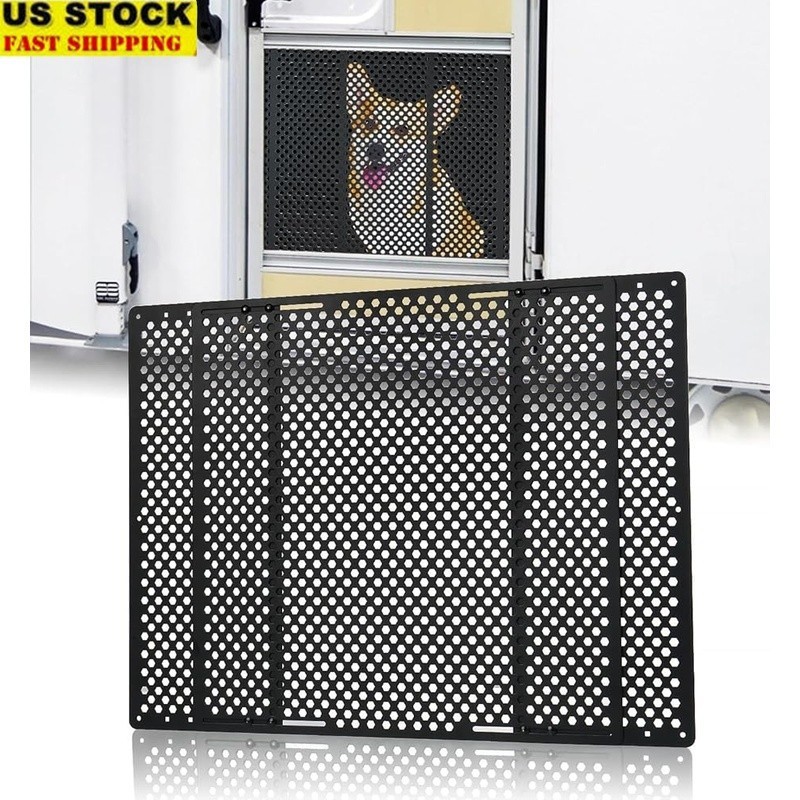 RV Entry Door Screen Protector Adjustable Durable Easy Install Pet Safety Shield