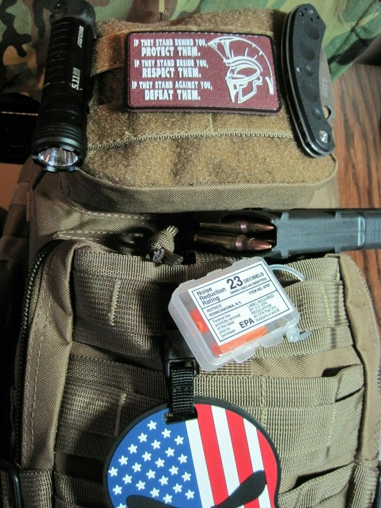 TACTICAL MORALE PVC PATCH "IF THEY STAND BEHIND YOU - PROTECT THEM" HOOK BACK